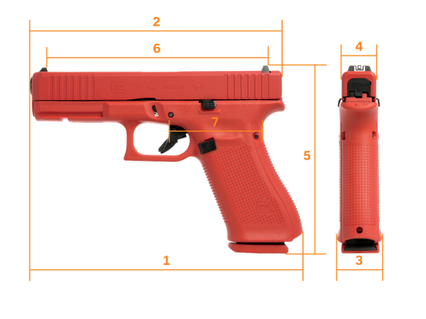 Glock 17P 9x19 Pistolenset Practice (Gen5/FS rot)